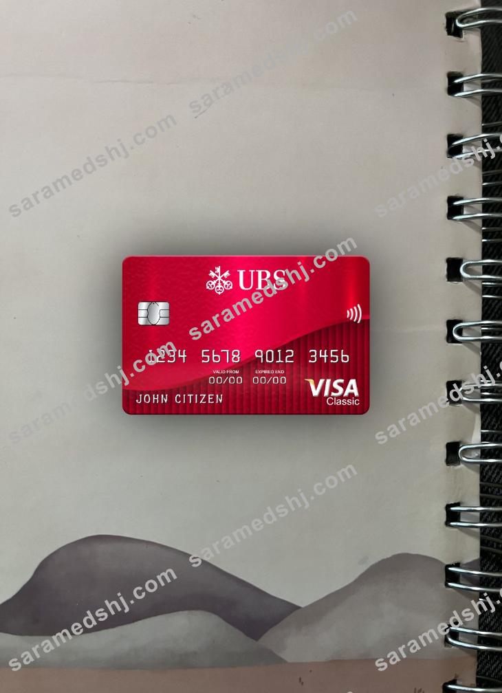Switzerland UBS bank visa classic card photolook front